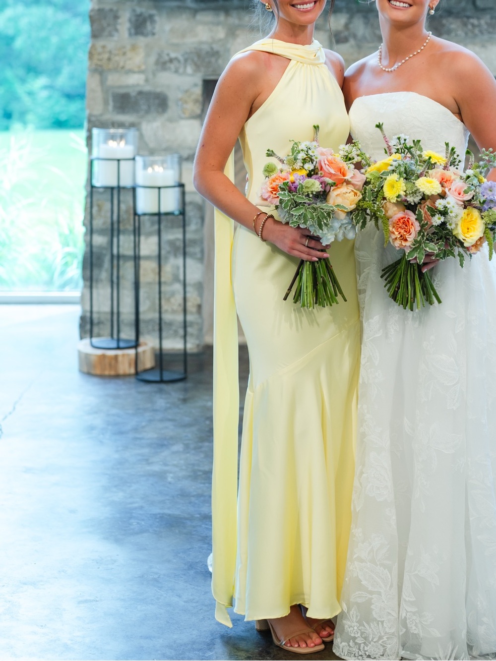 BIRDIE GREY Eileen Dress - Lemon Sorbet Matte Satin